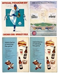 1970's Chicago Cubs Program (27) and Ticket Stubs (17) Collection with Signed Ernie Banks and Harry Caray Programs