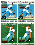 1970's Chicago Cubs Program (27) and Ticket Stubs (17) Collection with Signed Ernie Banks and Harry Caray Programs