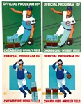 1970's Chicago Cubs Program (27) and Ticket Stubs (17) Collection with Signed Ernie Banks and Harry Caray Programs