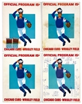 1970's Chicago Cubs Program (27) and Ticket Stubs (17) Collection with Signed Ernie Banks and Harry Caray Programs
