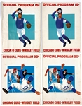 1970's Chicago Cubs Program (27) and Ticket Stubs (17) Collection with Signed Ernie Banks and Harry Caray Programs