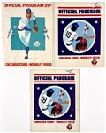 1970's Chicago Cubs Program (27) and Ticket Stubs (17) Collection with Signed Ernie Banks and Harry Caray Programs