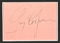 Gary Cooper Signed Autograph Book Page in Display with Photo from 1942 Lou Gehrig Biopic <em>Pride of the Yankees</em>