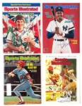 Baseball Greats and Hall of Famers Signed <em> Sports Illustrated</em> Collection of Seven (7) with Frank Robinson, Pete Rose and Others