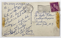 1964 Gene Pitney Handwritten and Signed Postcard to an Executive at <em>Cashbox</em> Magazine Discussing Concert Tour