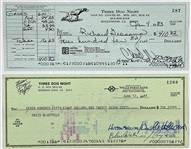 “Three Dog Night” Band Checks (2) Signed by Vocalists Danny Hutton, Cory Wells, and Chuck Negron and Written to Band Members