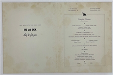 Future President “Dick Nixon” and Pat Nixon Signed 1952 Presidential Campaign Signed  Fundraising Dinner Menu and 1957 Inaugural Program
