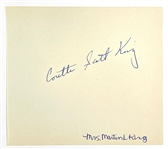Coretta Scott King Signed Autograph Book Page – Wife of the Reverend Martin Luther King
