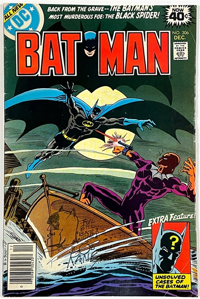 Bob Kane Signed Drawing of Batman on the Cover of a <em>Batman</em> Comic Book!