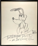 Gigantic Presentation Drawing of Pluto by Disney Artist Don Williams – Signed “Best Wishes from Pluto”!