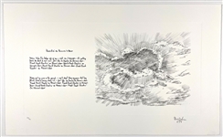 Bob Dylan Signed Limited Edition “Mondo Scripto” Print of His Original Drawing and Handwritten Lyrics - “Knockin' On Heaven's Door”