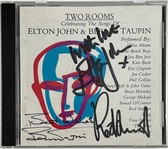 Elton John, Bernie Taupin and Rod Stewart Signed CD Cover for <em>Two Rooms-Celbrating the Songs of Elton John & Bernie Taupin</em>