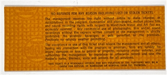 Full Unused Ticket for August 16, 1969 “Woodstock Music and Art Fair” - From the “Cross Safe Company” Find
