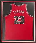 Michael Jordan Signed Chicago Bulls Jersey in Framed Display – Upper Deck Authenticated