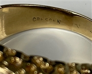 Elvis Presley Owned Gold Ring with Nine Diamonds Gifted to Bodyguard Sam Thompson Aboard The Lisa Marie!