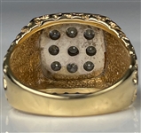 Elvis Presley Owned Gold Ring with Nine Diamonds Gifted to Bodyguard Sam Thompson Aboard The Lisa Marie!