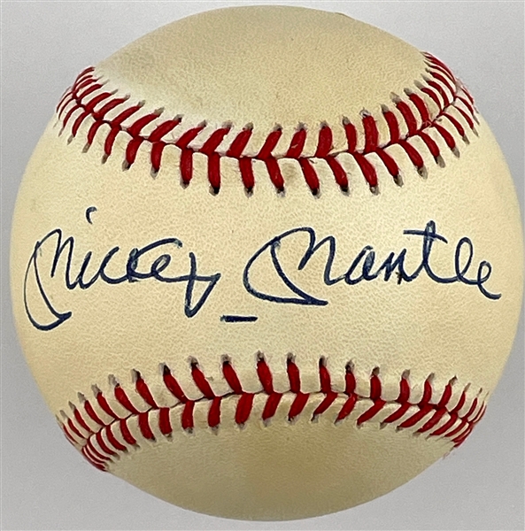 Mickey Mantle Single Signed Baseball - OAL "Bobby Brown" Baseball