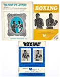 Muhammad Ali vs. Joe Frazier Heavyweight Title Fight Program Collection of 9 – Covering All Three Fights! - Plus Pre-Fight Souvenir Poster