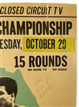 October 29, 1974, Muhammad Ali vs. George Foreman “Rumble in the Jungle” Closed Circuit Fight Poster with “October 29” Date Change Sticker!