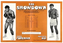 October 29/30, 1974, Muhammad Ali vs. George Foreman “Rumble in the Jungle” Closed Circuit Fight Programs Group of Three