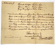 Revolutionary War Brigadier General Daniel Brodhead Signed 1766 British Military Document