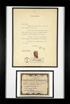 Douglas Fairbanks, Sr. 1920 Signed Letter on His Personal Stationary with Seven Studio-Issued Promotional Photos