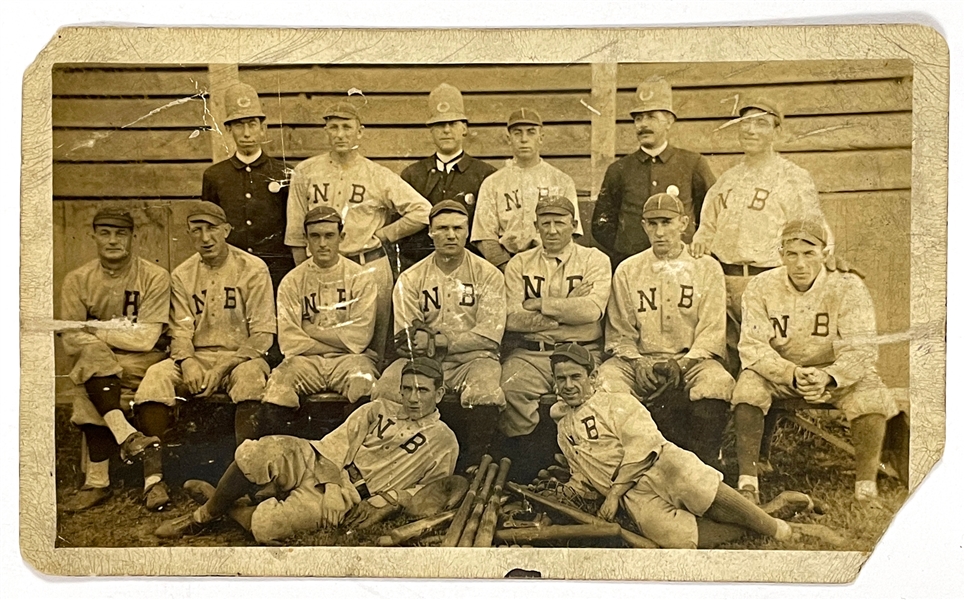 1911 New Bedford Whalers (New England League) Photographic Postcard Featuring Rabbit Maranville – One of the Earliest Photos of the Hall of Famer