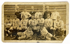 1911 New Bedford Whalers (New England League) Photographic Postcard Featuring Rabbit Maranville – One of the Earliest Photos of the Hall of Famer