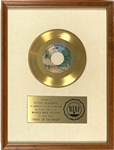 RIAA Gold Record Award for Deep Purple's 1973 Single “Smoke on the Water” - “To Richie Blackmore” Certified in 1973 White Linen Matte Style