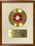 RIAA Gold Record Award for Otis Redding's 1968 Single “(Sittin' On) The Dock of the Bay” - Certified in 1968 White Linen Matte Style