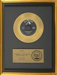 RIAA Gold Record Award for Elvis Presleys 1958 Single “Wear My Ring Around Your Neck” - “Presented to Elvis Presley” Certified in 1983