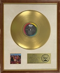 RIAA Gold Record Award for The Beatles 1967 LP <em>Sgt. Pepper's Lonely Hearts Club Band</em> - Certified in 1967 - Early White Linen Matte Style