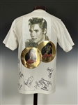 Pair of “Elvis Cruise” T-Shirts Signed by 22 of Elvis Presley's Bandmembers and Memphis Mafia 