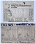 Group of 17 Chicago Cubs 1920's -1940's Scorecards, Program and Ticket Stub