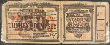 September 22, 1927, Gene Tunney vs Jack Dempsey World Heavyweight Championship Fight Ticket – Soldier Field, Chicago