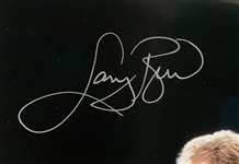 Larry Bird and Magic Johnson Signed 16 x 20 – From Bird's 1993 Retirement Ceremony with Magic in a Celtics Shirt!