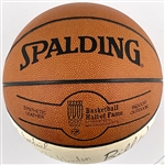 “Basketball Hall of Fame” Basketball Signed by UCLA Legends John Wooden, Gail Goodrich and Bill Walton