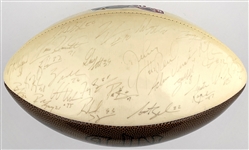 2005 Super Bowl XXXIX Champion New England Patriots Team Signed Football with Tom Brady, Bill Belichck and Game MVP Deion Branch (50+ Signatures)