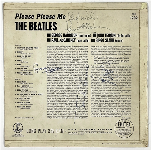 John Lennon and Paul McCartney Signed Copy of The Beatles 1963 LP <em>Please Please Me</em>