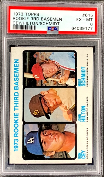 1973 Topps Baseball Complete Set (660/660) Incl. #615 Mike Schmidt Rookie PSA EX-MT 6