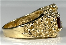 Elvis Presley Owned 14K Gold Nugget Diamond and Garnet Ring Given to His Girlfriend Sheila Ryan – Former Jimmy Velvet Collection