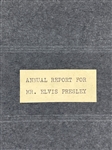 1966 Elvis Presley Satirical “Annual Report” Created for Him By Colonel Tom Parker – From the 1999 Graceland Archives Auction