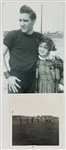 Pair of 1957 Photographs of Elvis Presley Playing Football in Memphis