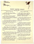1964 <em>Viva Las Vegas</em> Flamingo Hotel “Daily Movie Diary” Sheets (2) Alerting Guests to Hotel Locations in Use During Filming of the Elvis Presley Movie