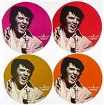 Four 1972 Las Vegas Hilton Elvis Presley Souvenir Menus (All Four Colors) - with Graceland Authenticated LOA