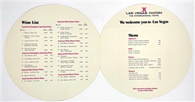 Four 1972 Las Vegas Hilton Elvis Presley Souvenir Menus (All Four Colors) - with Graceland Authenticated LOA