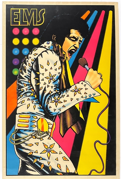 1975 Elvis Presley Neon “Velvet” Black Light Poster