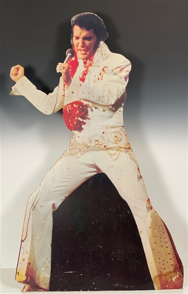 Huge 1973 Die-Cut Record Store Standee Promoting Elvis Presley’s <em>Aloha from Hawaii Via Satellite</em> - A Rare Survivor