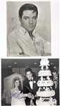 Elvis Presley Signed and Inscribed Photo and Priscilla Presley Signed Wedding Photo