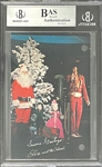 Elvis Presley Signed 1972 “Elvis and the Colonel” Christmas Postcard - Encapsulated by Beckett Authentic